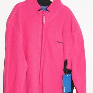 NWT- Women's Pink Reebok Zip-up lightweight jacket- Size L
